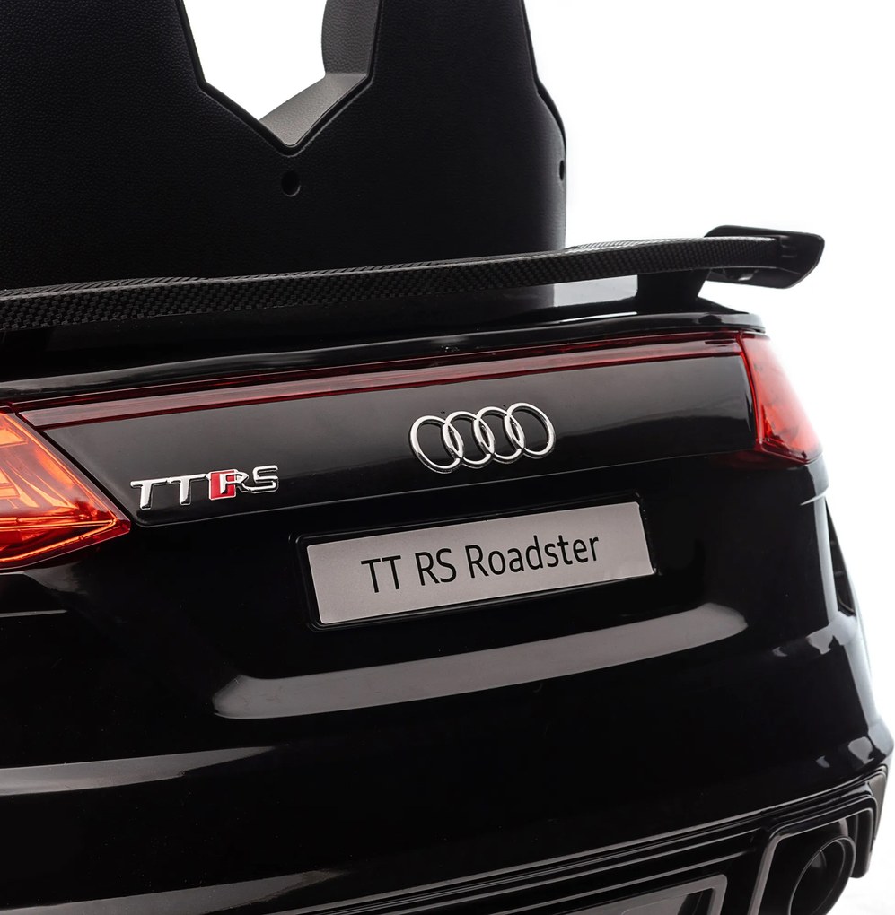 HOMCOM Dziecięcy Samochód Elektryczny, Audi TT RS Roadster, 3 km/h, Pilot, LED, USB, Czarny