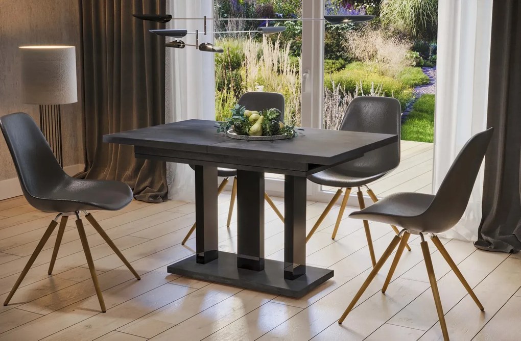 Stół rozkładany APPIA 130(210)x80 beton ciemny ENDO