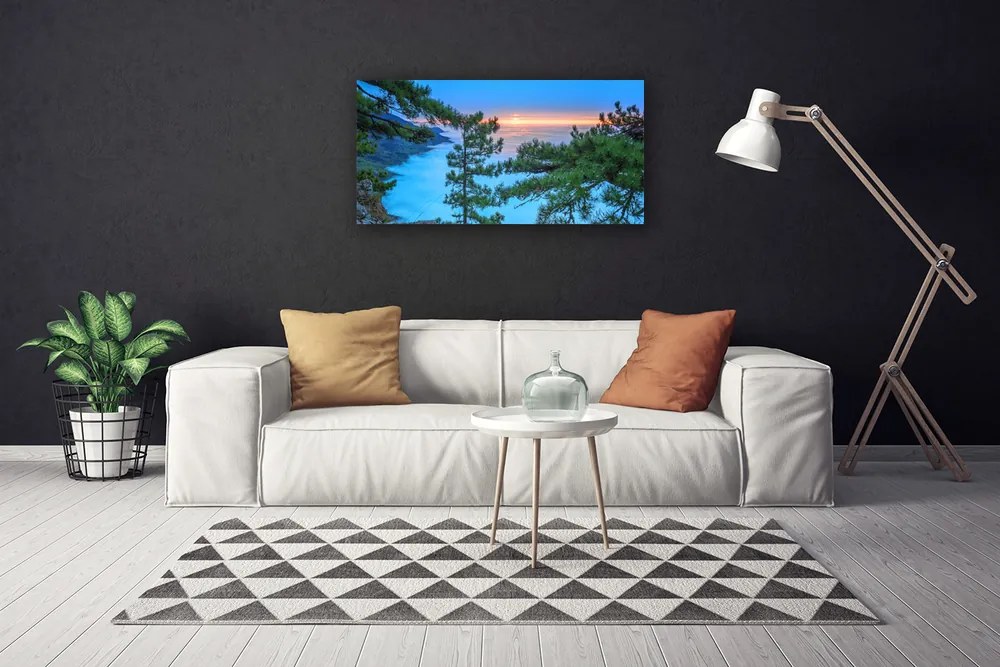 Obraz na płótnie Majestatyczne Drzewa w Lesie