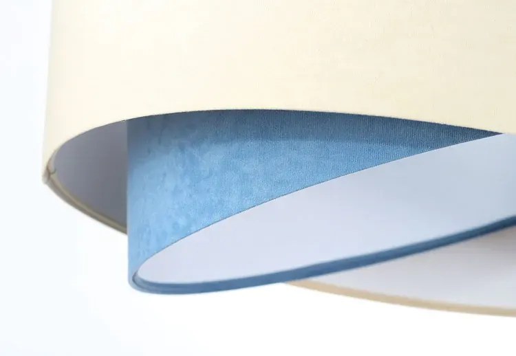 Beżowo-biała skandynawska lampa wisząca - 2X EX998 R0-S88