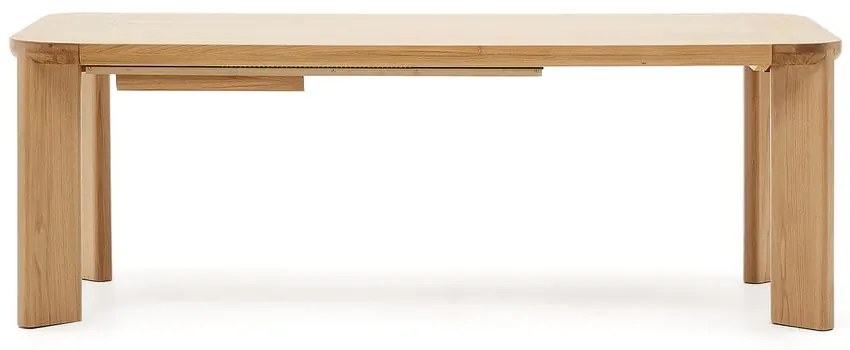 Rozkładany stół z blatem w dekorze dębu 100x200 cm Jondal – Kave Home