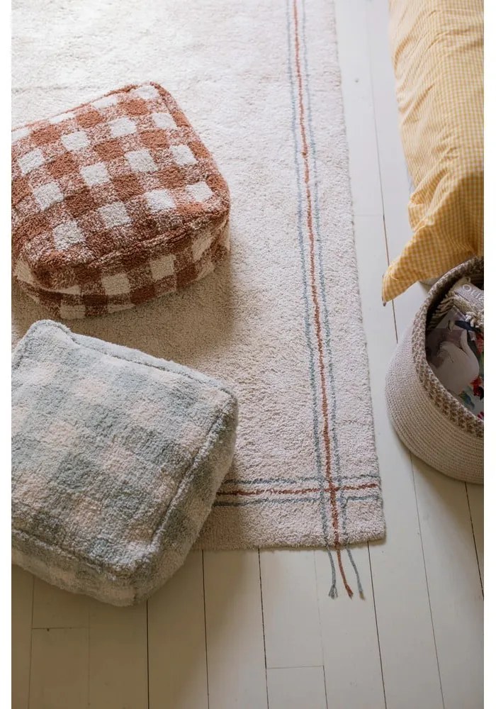 Brązowy puf dziecięcy Vichy Toffee – Lorena Canals