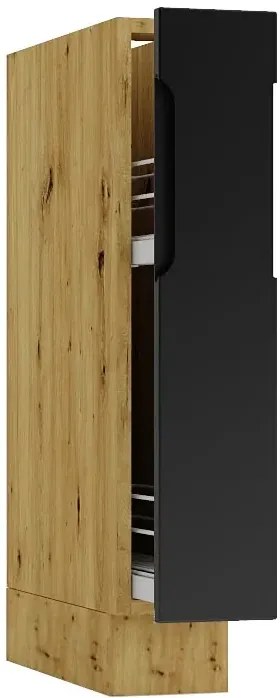 Szafka cargo 15 cm dąb artisan + czarny - Orfa 3X