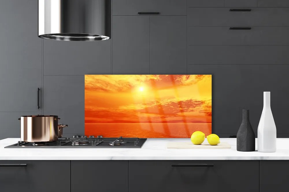 Panel Szklany Słoneczny Blask nad Morzem