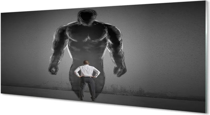 Szkło do Kuchni na Ścianę Rzeźba Męskich Mięśni