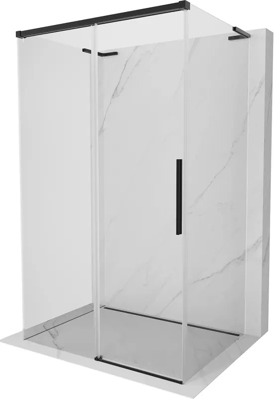 Mexen Rox-3S L kabina prysznicowa 3-ścienna rozsuwana 110 x 120 cm, transparent, czarna - 8C2L-110-120-70-00-3S
