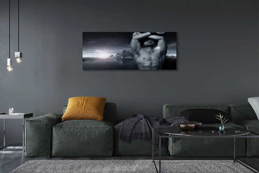 Zdjęcie na płótnie Mężczyzna w Górach