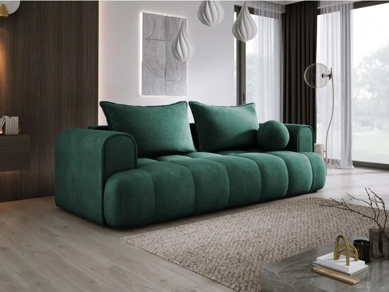 Sofa COCO z funkcja spania i pojemnikiem ZIELONY CLOUD 39