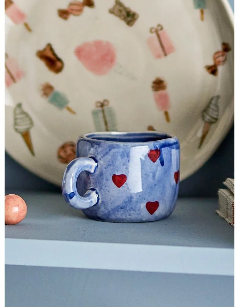 Niebieski ceramiczny kubek dla dzieci 115 ml Nini – Bloomingville Mini