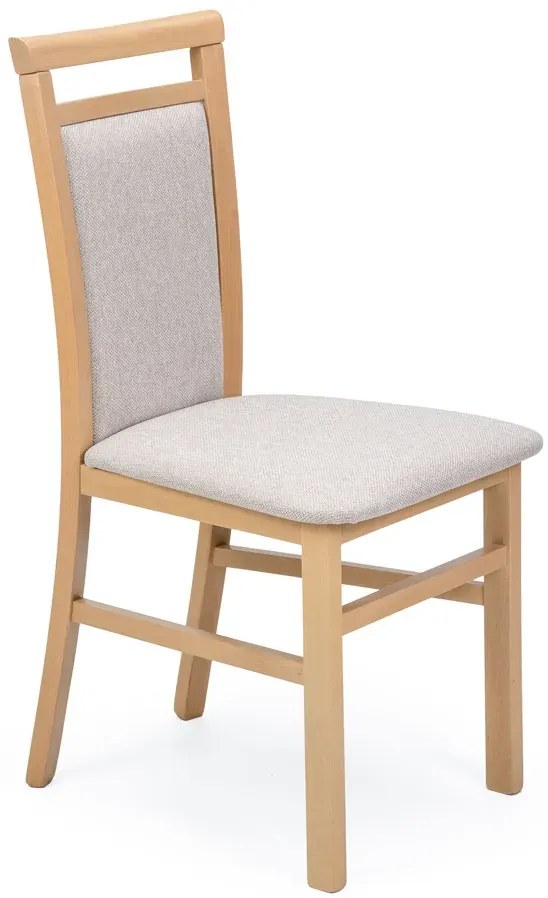 Drewniane krzesło w stylu klasycznym dąb artisan + beżowy H2-R85