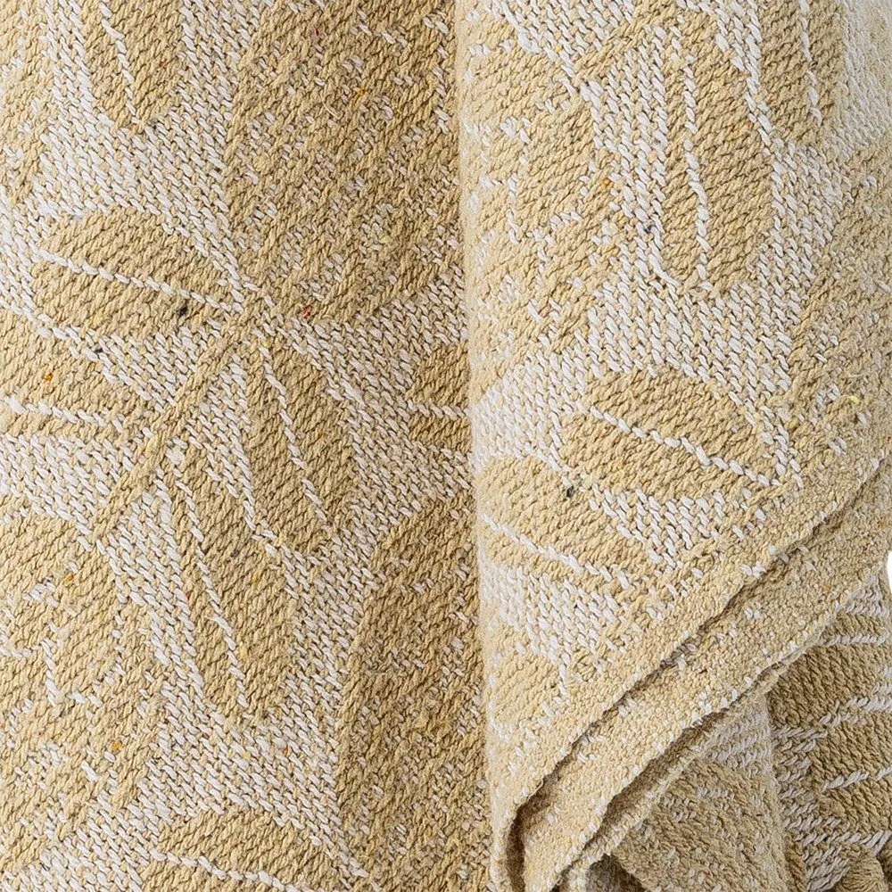 Żółty koc z mieszanki bawełny 130x155 cm Pratello – Bloomingville