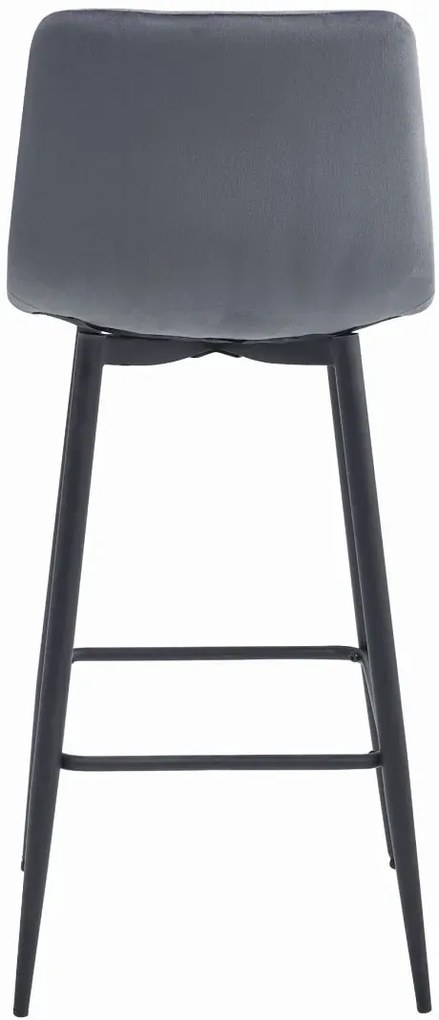 Ciemnoszary hoker tapicerowany welurem H4-E64