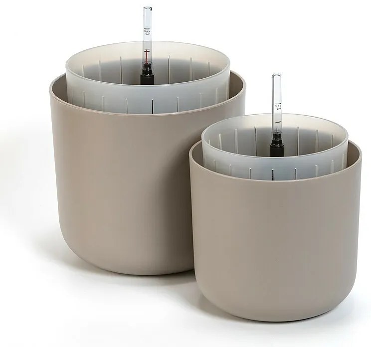 Plastia Doniczka samonawadniająca Tolita Air brązowy, śr. 19 cm, śred. 19 cm