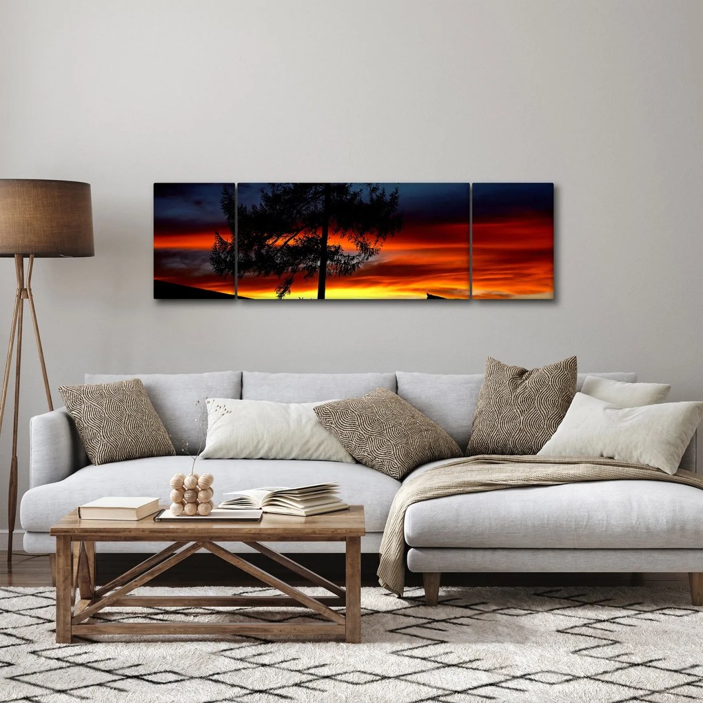 Obraz - Sylwetka wilka (170x50 cm)