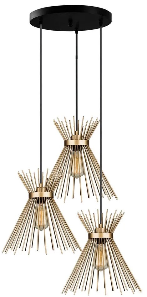 Metalowa lampa wisząca w kolorze złota ø 34 cm Izmir – Squid Lighting