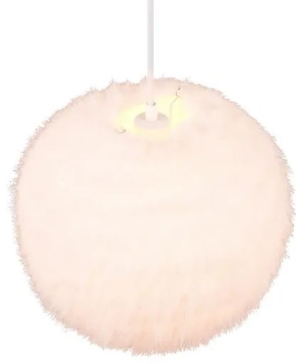 Kremowa lampa wisząca ø 35 cm Furry – Trio