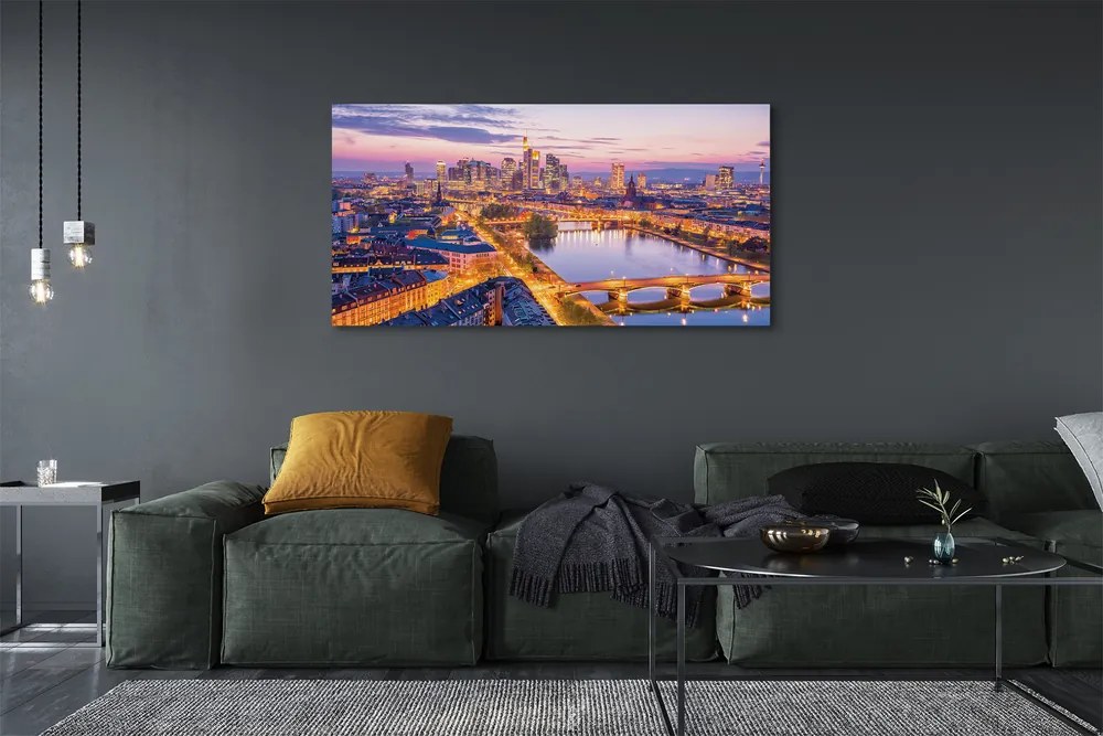 Fotoobraz na płótnie Nocna Panorama Berlina