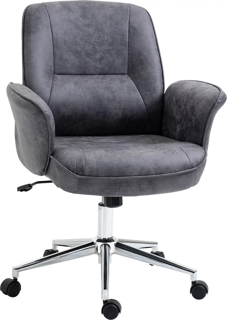 Vinsetto Krzesło Biurowe Ergonomiczne Czarne 48,5x54,5x81-87cm | Aosom PL