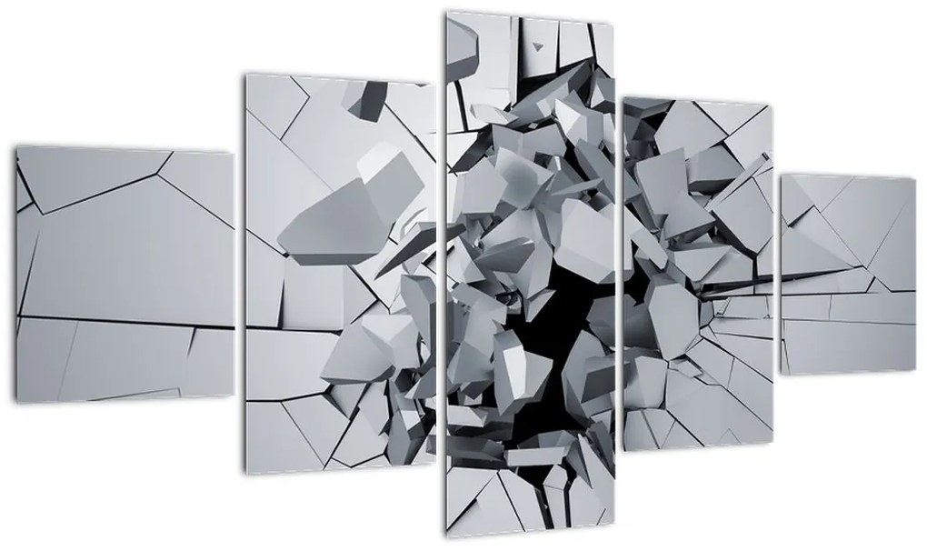 Obraz abstrakcja 3D (125x70 cm)