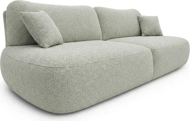 Sofa AVERIO Rozkładana Dwuosobowa Szara Boucle Nowoczesna