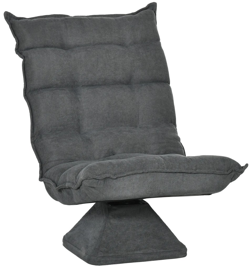 HOMCOM Fotel podłogowy z regulowanym oparciem do salonu, biura