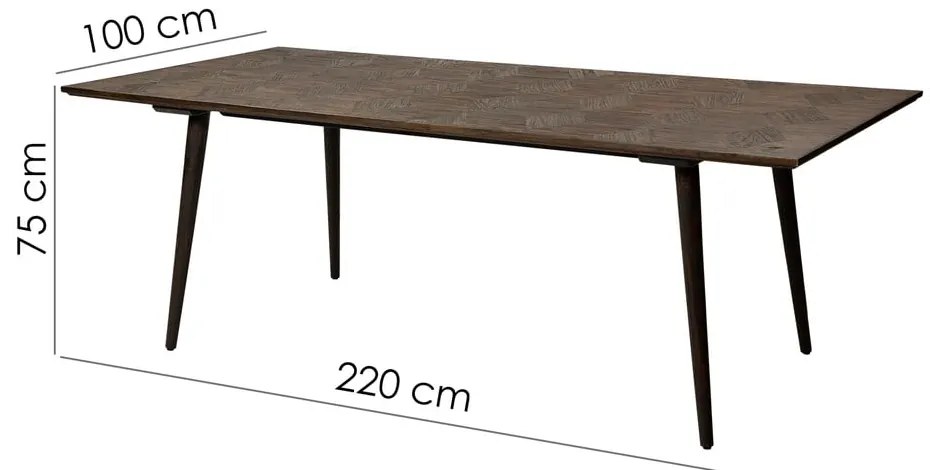 Stół w dekorze wiązu 100x220 cm Diamond – DAN-FORM Denmark