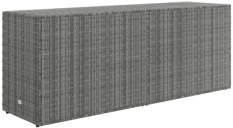 Szara podwójna szafka balkonowa gospodarcza do garażu L9-S08