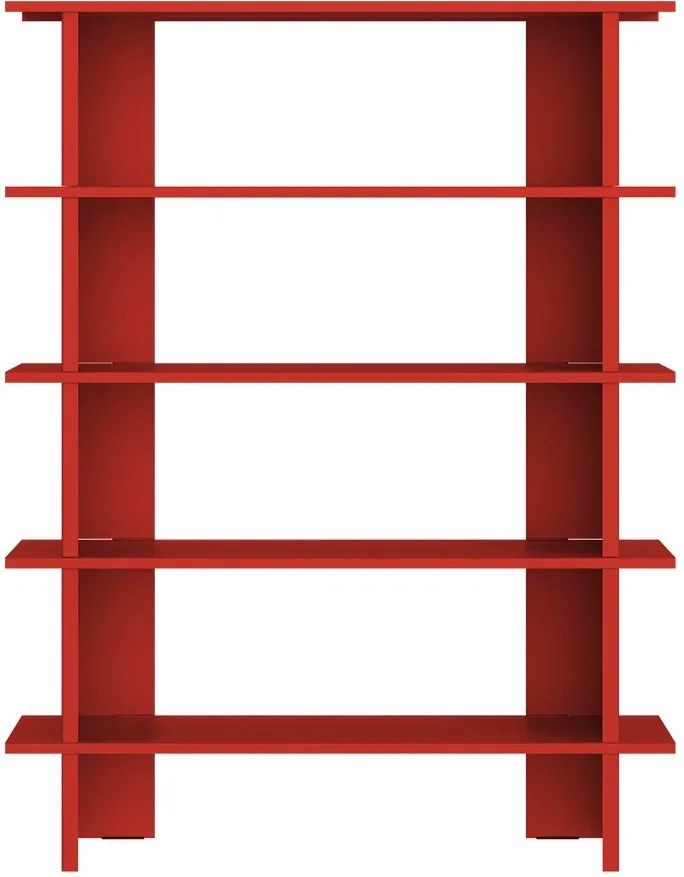 Czerwony metalowy regał 120x156x37 cm Hes – noo.ma