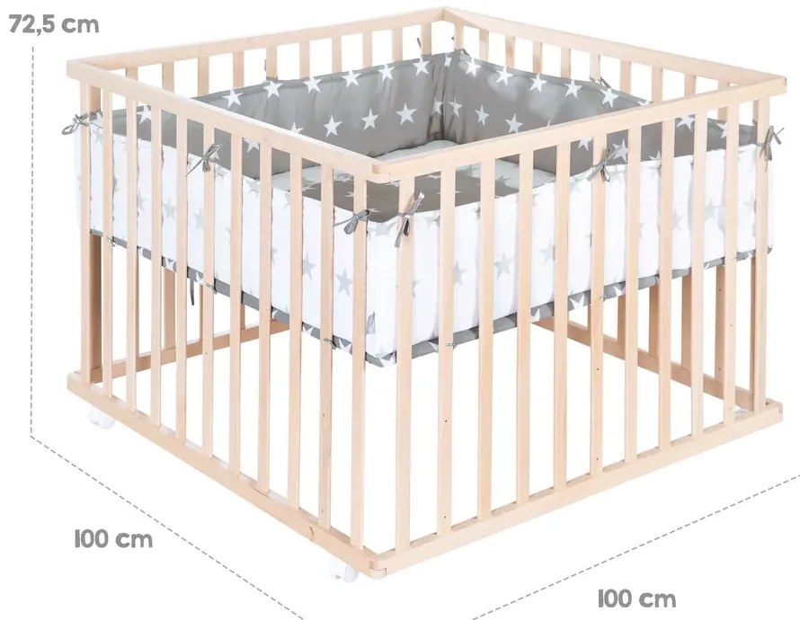 Naturalny kojec dla dzieci 100x100 cm – Roba