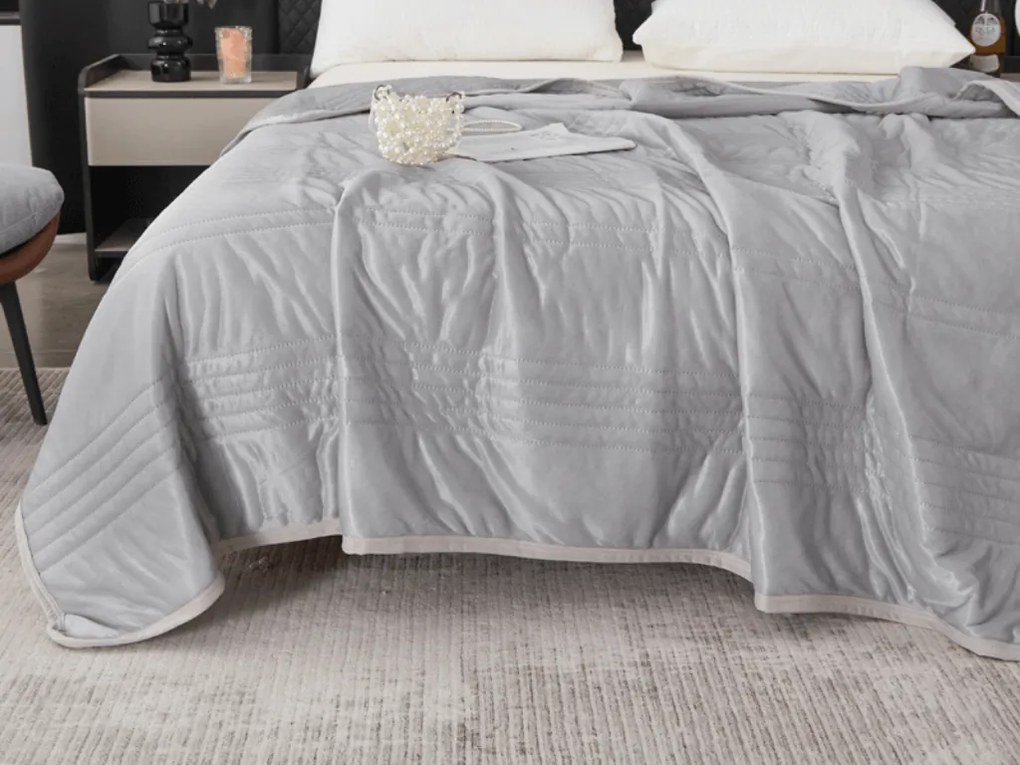 Chłodząca letnia kołdra CELIA, szara Rozmiar: 200 x 220 cm