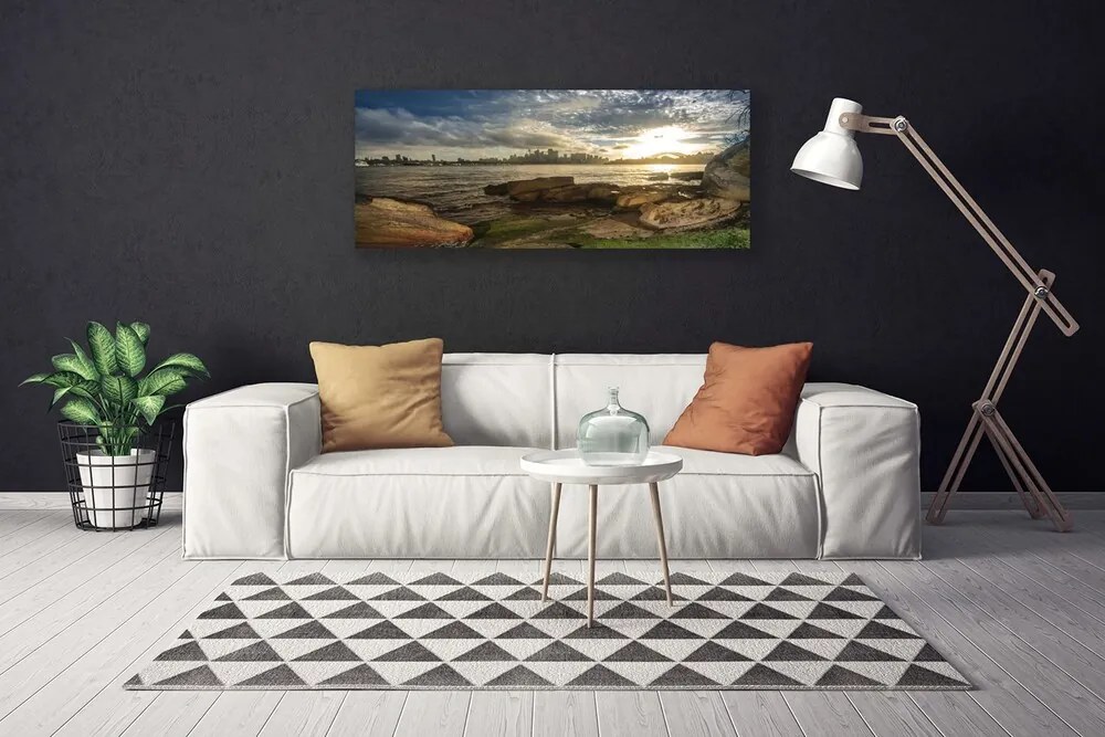 Obraz na płótnie Panorama Portowego Miasta