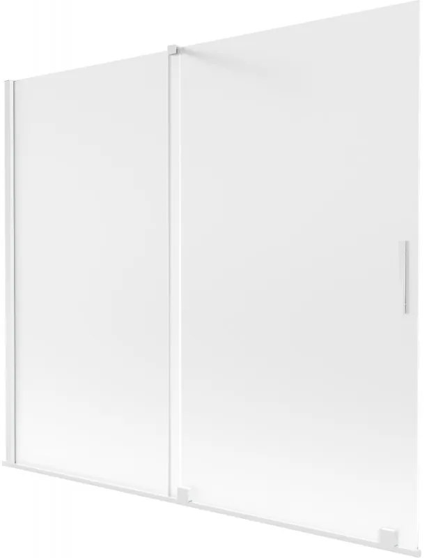 Mexen Velar parawan nawannowy 2-skrzydłowy rozsuwany 180 x 150 cm, szron, biały - 896-180-000-31-20