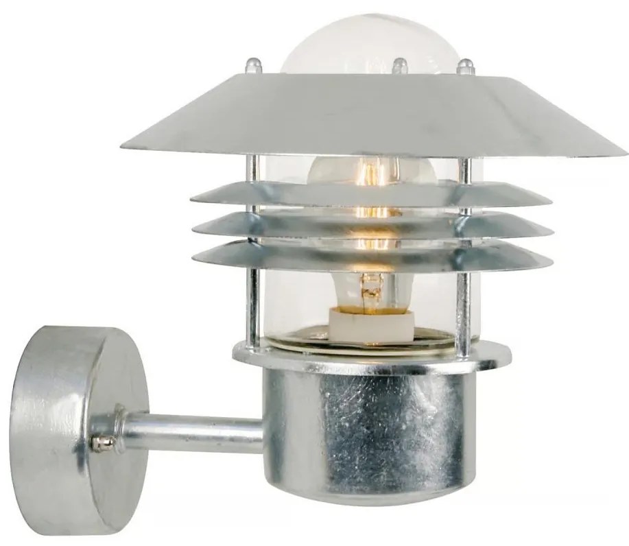 Nordlux - Zewnętrzna lampa ścienna VEJERS 1xE27/60W/230V IP54 srebrna