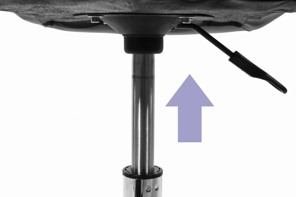 Krzesło biurowe AVOLA z ekoskóry, czarne