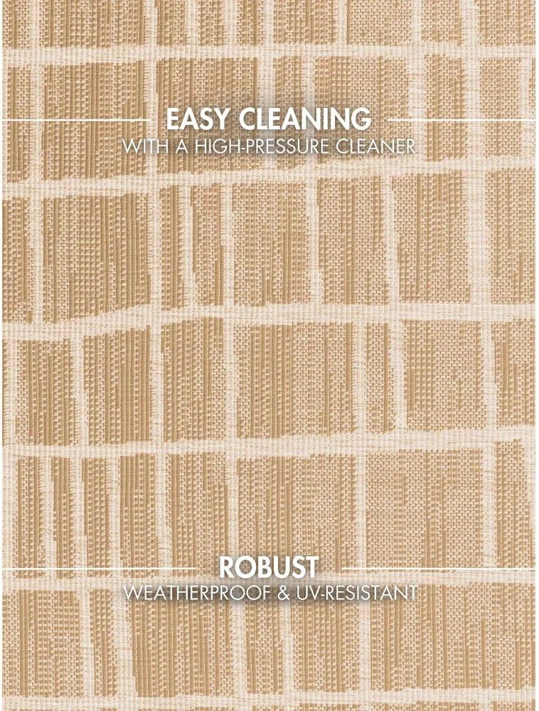 Kremowo-naturalny okrągły dywan odpowiedni na zewnątrz ø 200 cm Haringey Crouch – Ted Baker