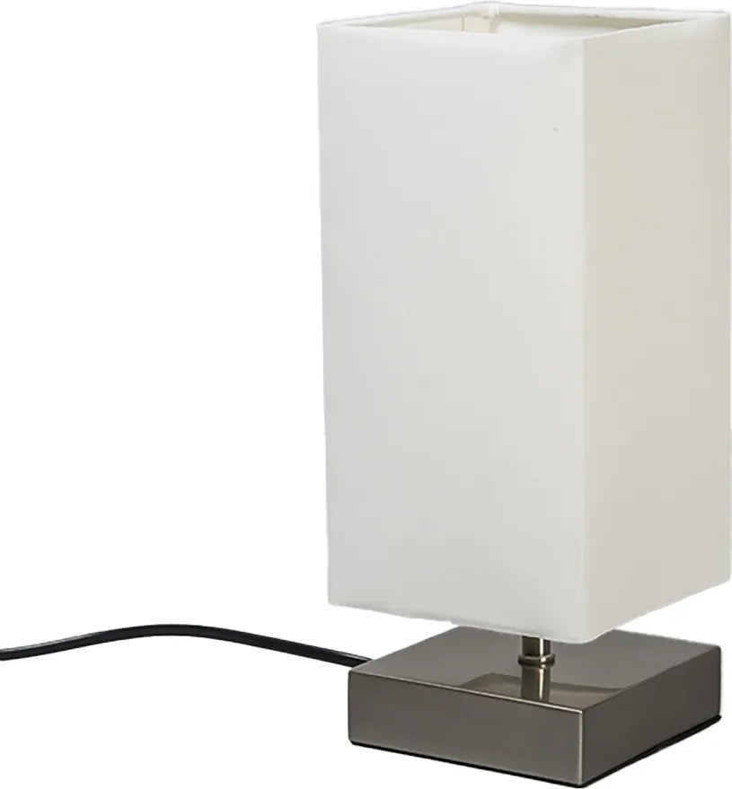 Nowoczesna lampa stołowa biała ze stali - Milo