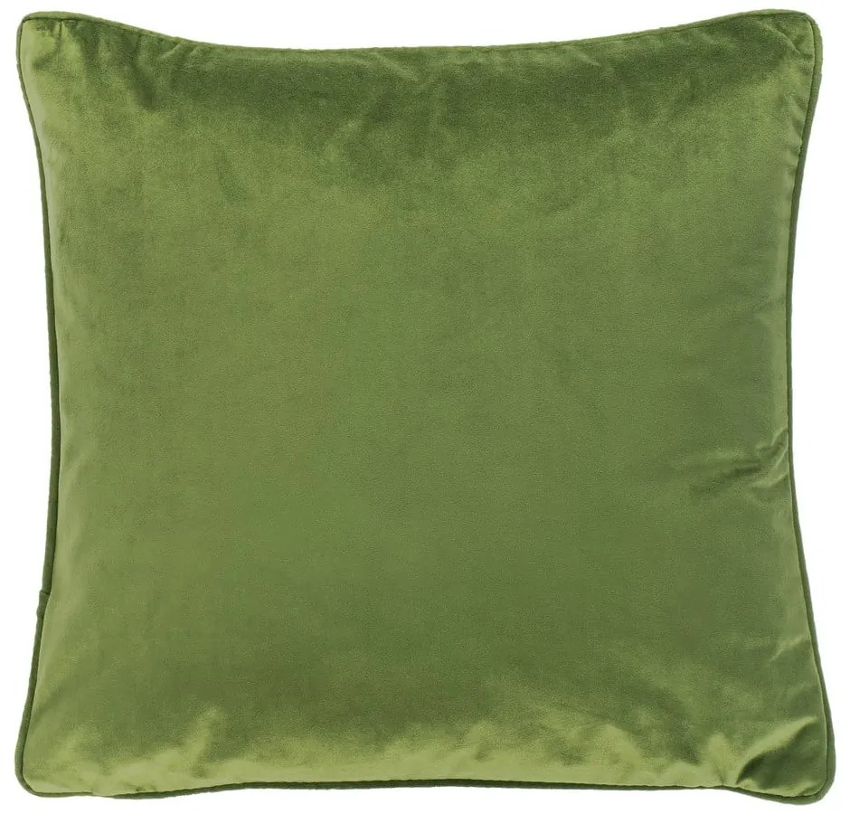 Ciemnozielona poduszka Tiseco Home Studio Velvety, 45x45 cm