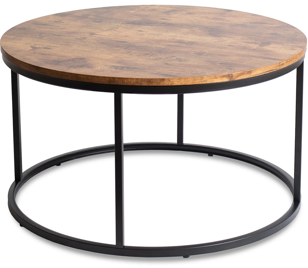 Stolik Kawowy TIM MAX 80 cm Dąb Rustykalny Nowoczesny Loft