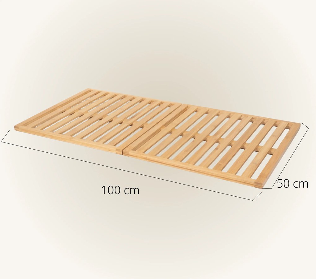 Podest bambusowy do łazienki AVELA, 100 x 50 cm