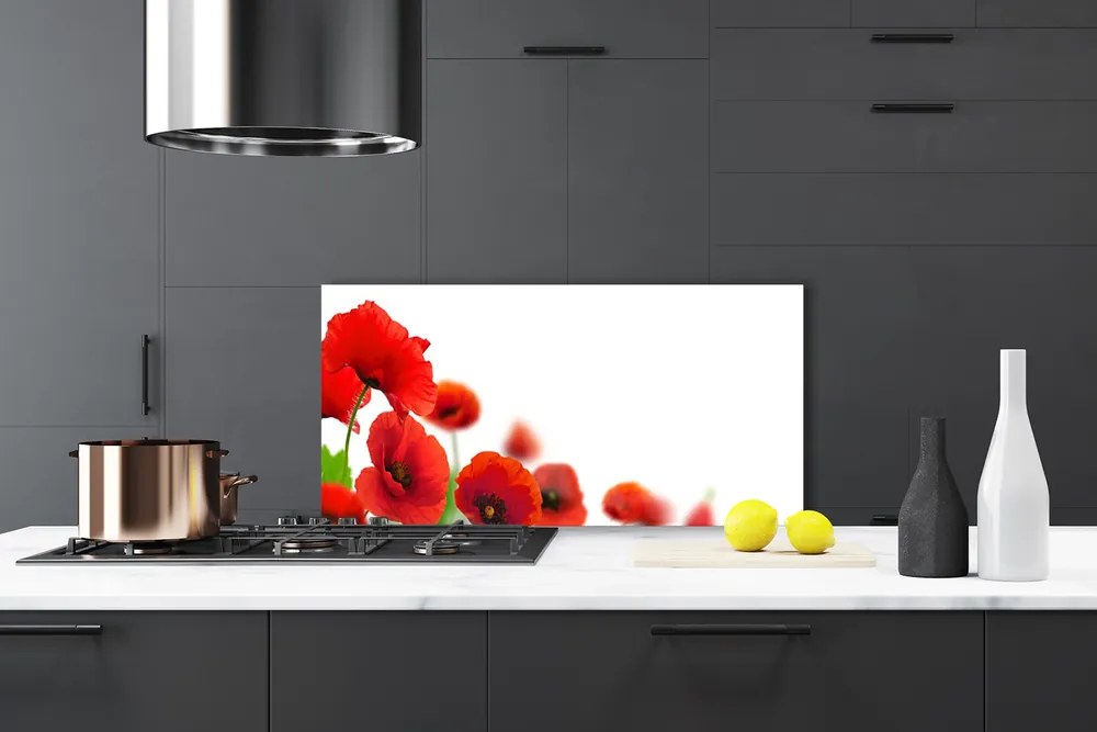 Panel Kuchenny Czerwone Maki W Słońcu