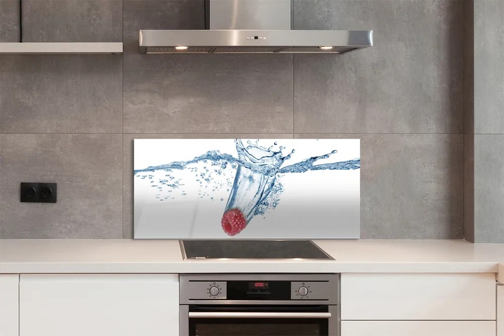 Szklany Panel Malina w Wodzie