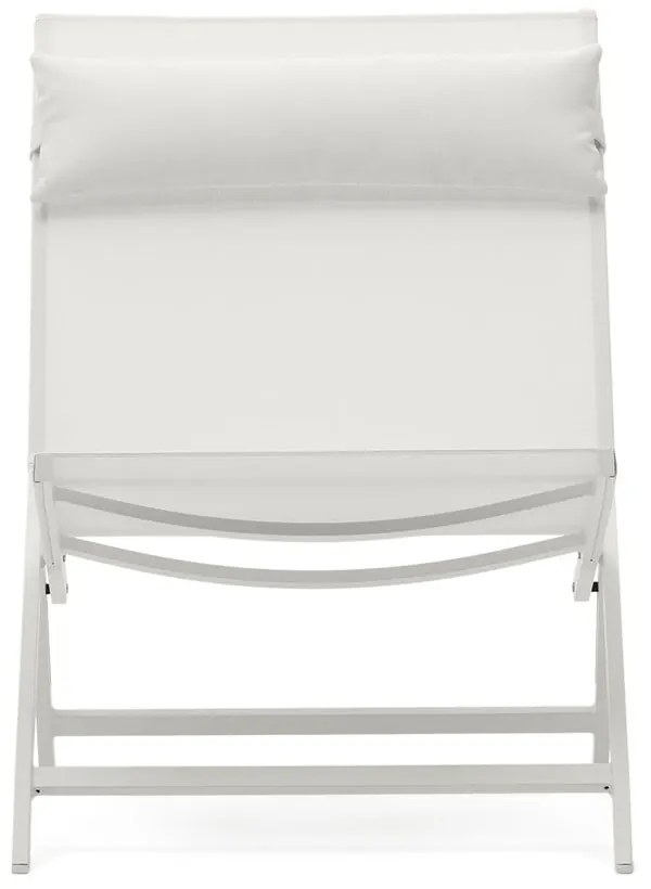 Biały metalowy fotel ogrodowy Canutells – Kave Home