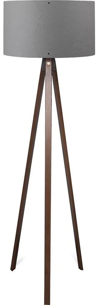 Lampa stojąca AYD 1xE27/40W/230V brązowa/szara