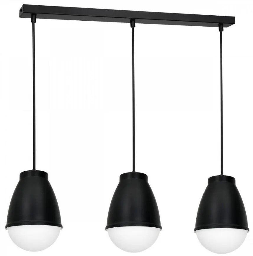 Lampa wisząca CARYON 3xE14/60W/230V czarna na linkach