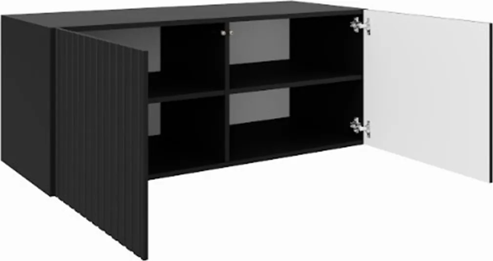 Szafka RTV wisząca LIVO 100 cm do Salonu pod Telewizor - Czarny