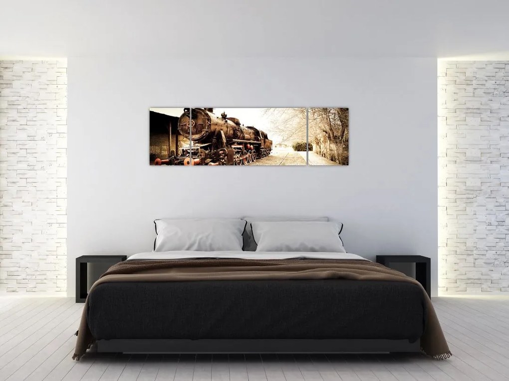 Obraz - Zabytkowa lokomotywa (170x50 cm)