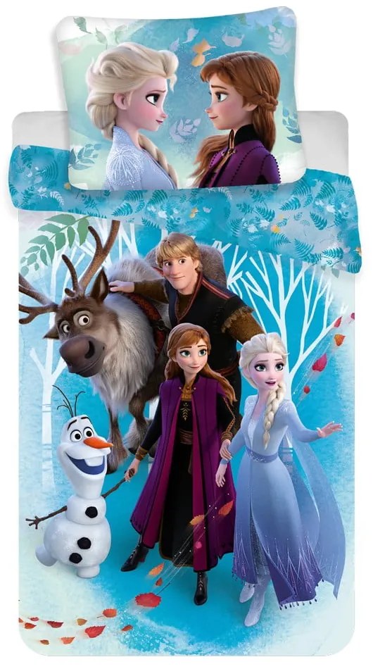Bawełniana pościel dziecięca jednoosobowa 140x200 cm Frozen – Jerry Fabrics
