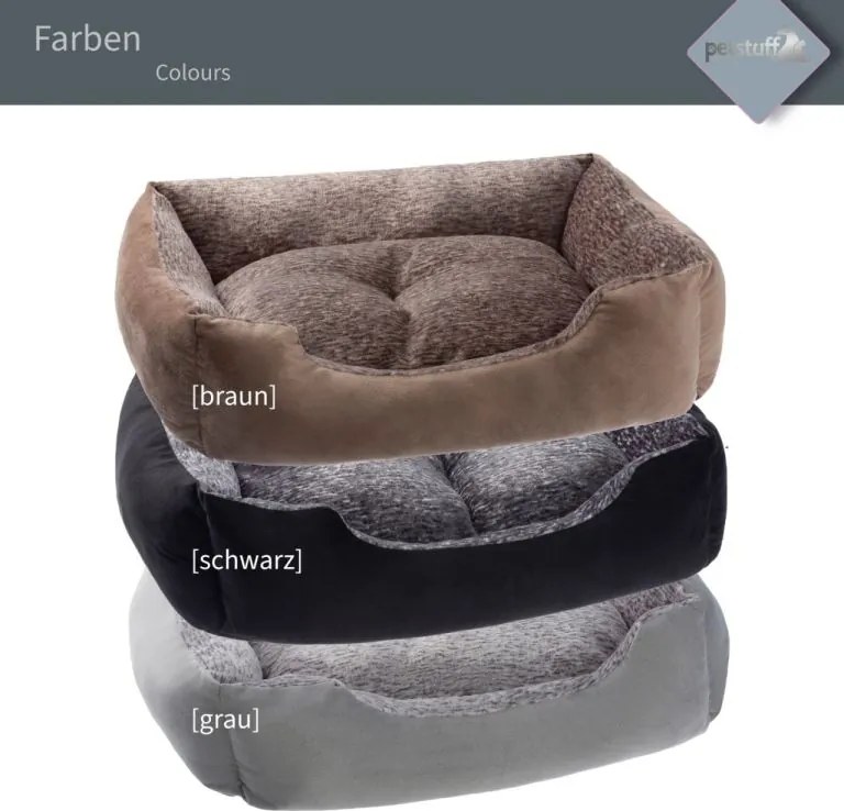 Petstuff Legowisko dla psa, rozmiar M, 65 x 48 x 19 cm, brąz