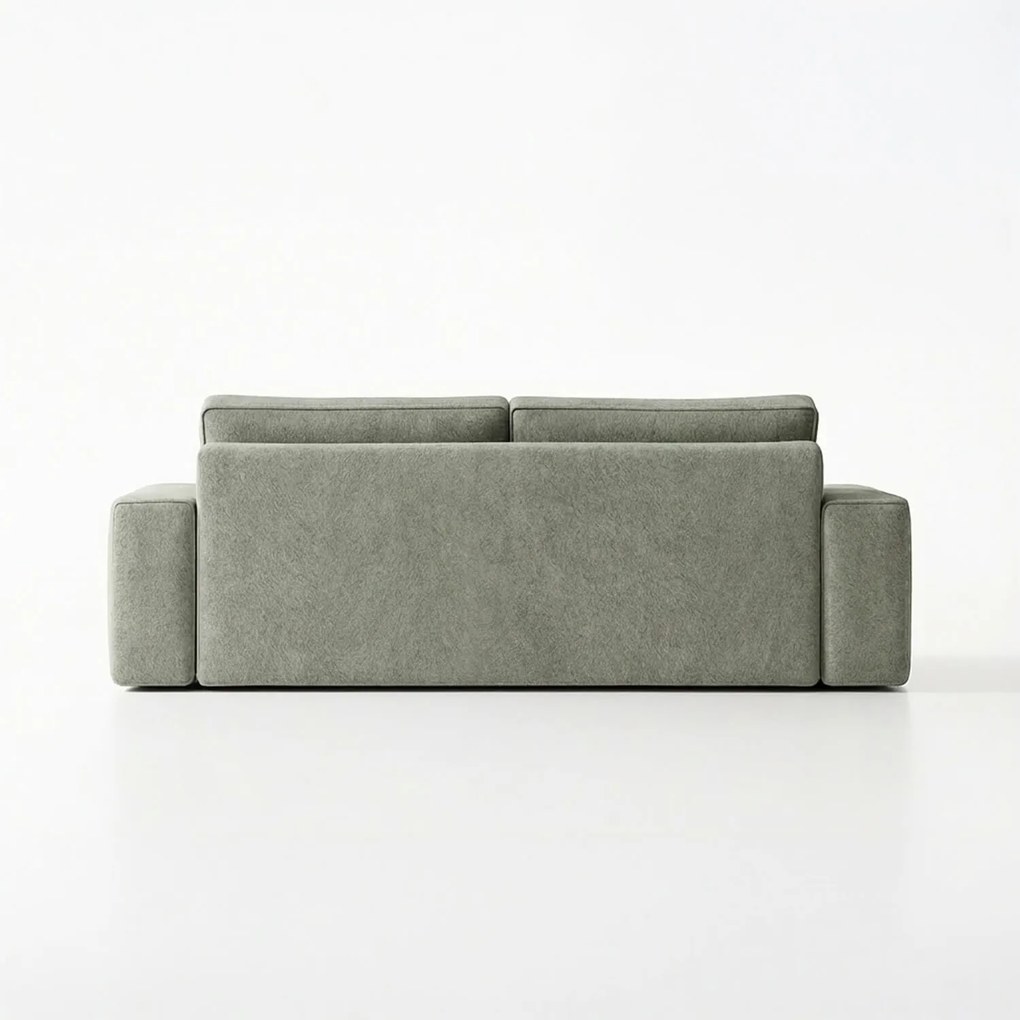 Sofa z Funkcją Spania CAMELIA Szara Boucle Nowoczesna