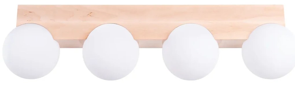 Plafon BULBO 4 naturalne drewno SOLLUX LIGHTING